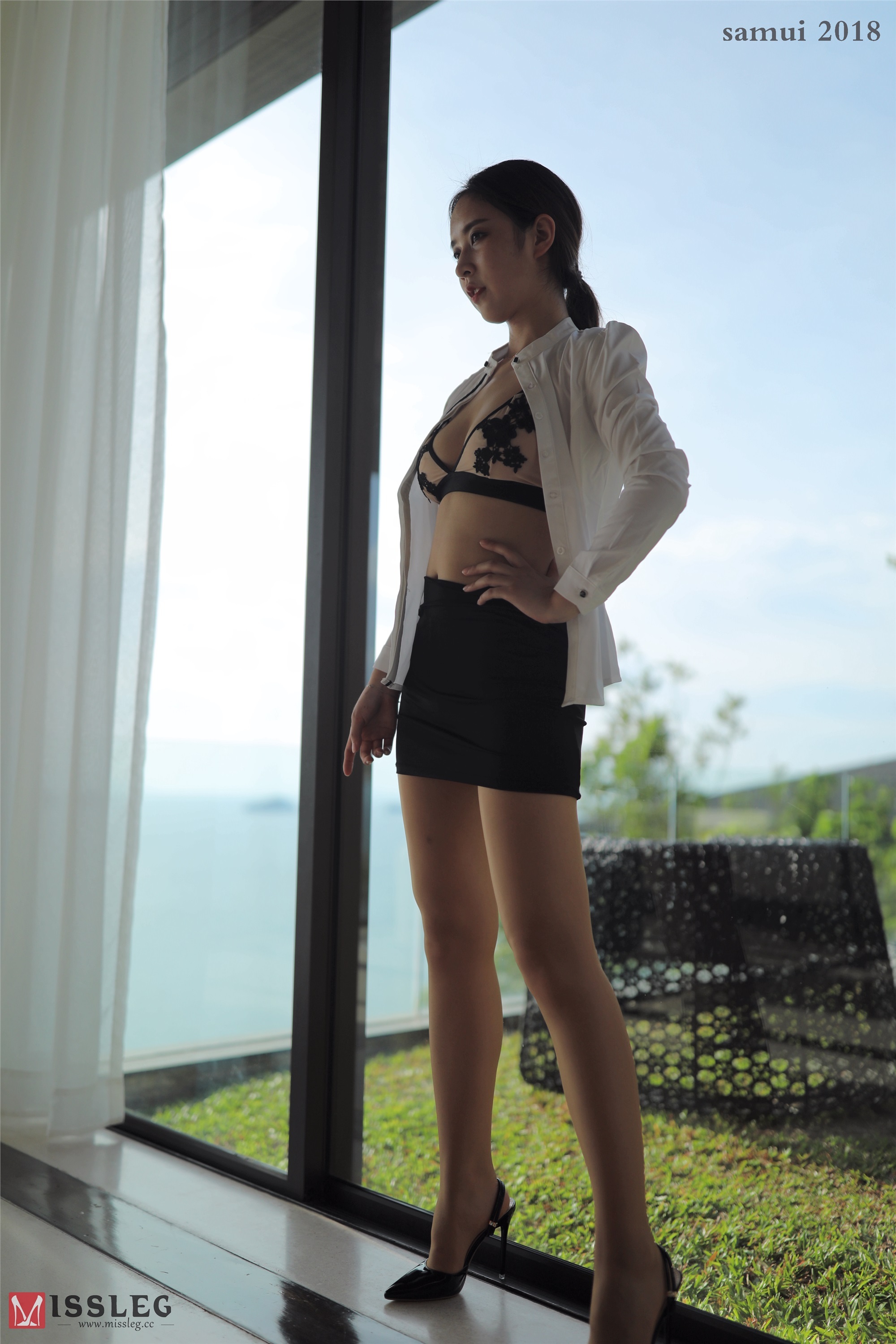 MISSLEG蜜丝  苏梅岛旅拍众筹系列 L004 OL套装 乔依琳